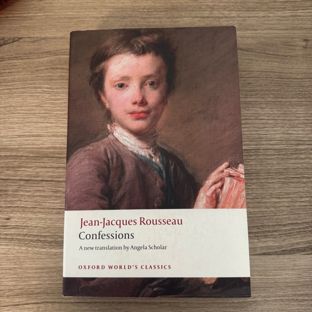 Jean-Jacques Rousseau Confessions Book